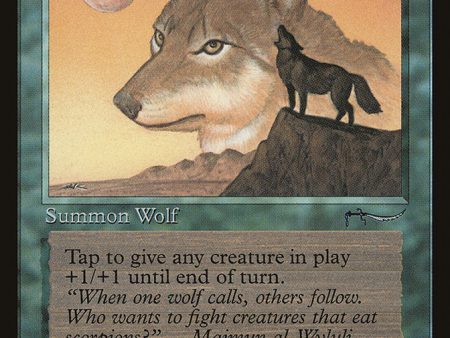 Wyluli Wolf (Light Mana Cost) [Arabian Nights] For Discount